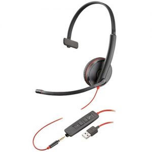 Plantronics Blackwire C3215 UC Wired USB-A Monaural Headset With 3.5mm